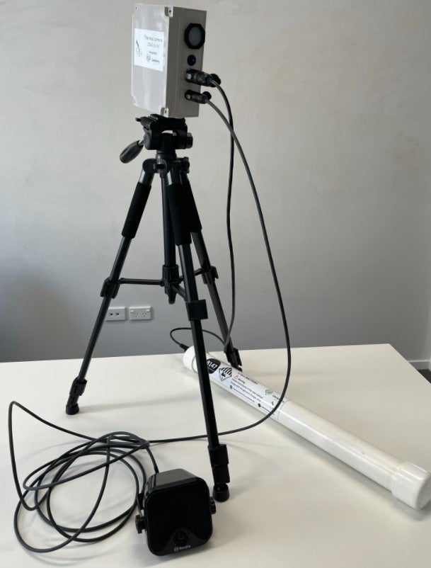 Thermal camera with a waterproof speaker